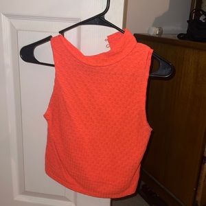 Orange crop top